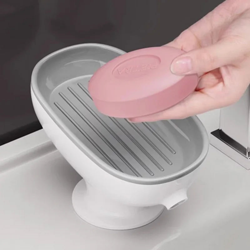 Quick-Dry Soap Dish, 2-Tier Detachable with Drainage Plate, Keeps Sink Dry | Fast US Shipping