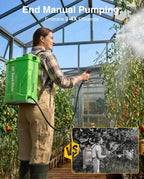 TaskStar Electric Sprayer 16L High Capacity Agricultural Pesticide Spray Tool 100 Pressure Knapsack Sprayer with 2 2000mAh Rechargeable Battery&6 Nozzles