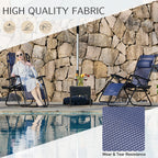 JHK Zero Gravity Portable Recliner Camping Patio Outdoor Garden Lounge Chair with Cup Holder Trays Adjustable Pillow for Backyard