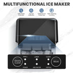 JHK Portable Kitchen Ice Machine Countertop Ice Maker with Handle 9 Bullet Ice Cubes Ready in 6 Mins Self-Cleaning Quiet Compact Ice Maker for Home Camping
