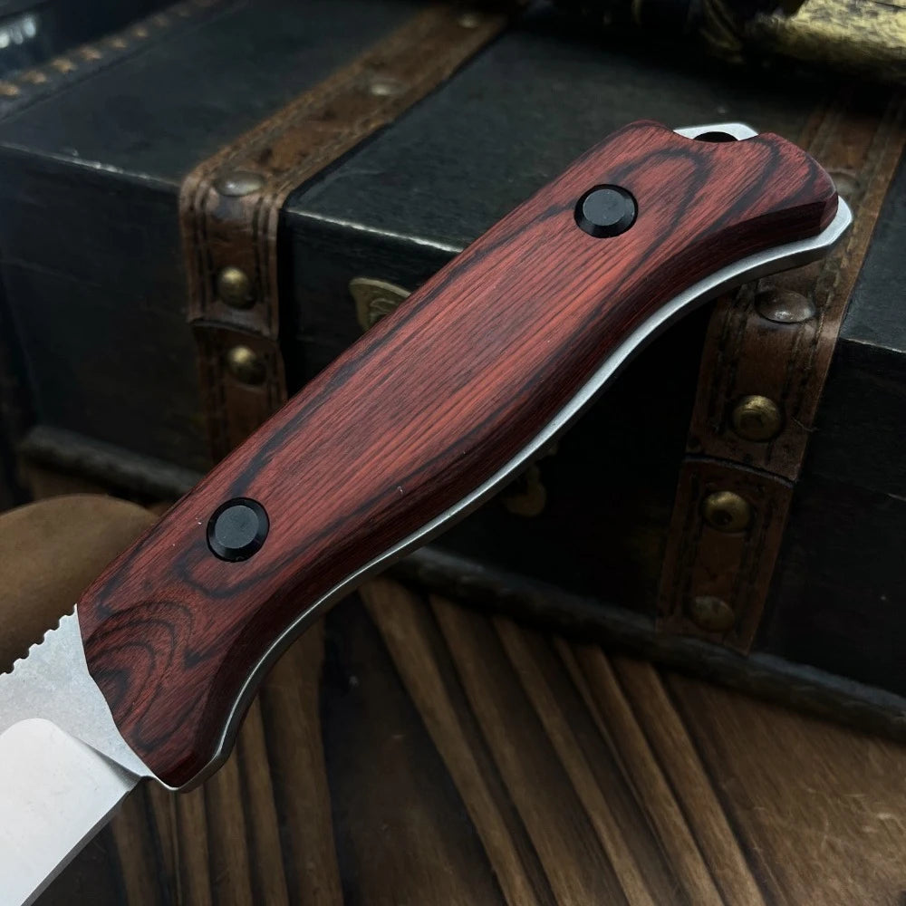 Hunt Saddle Mountain Skinner Fixed Blade Knife S30V Steel Wood Handle Survival Fishing Camping Outdoor Knife
