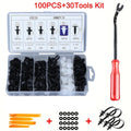 130PCS Bumper Retainer Clips with Fastener Remover Car Plastic Rivets Push Kit -Door Trim Panel