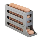4 Layer Automatic Rolling Egg Dispenser Refrigerator Storage Box Fridge Organizer Rack for Kitchen