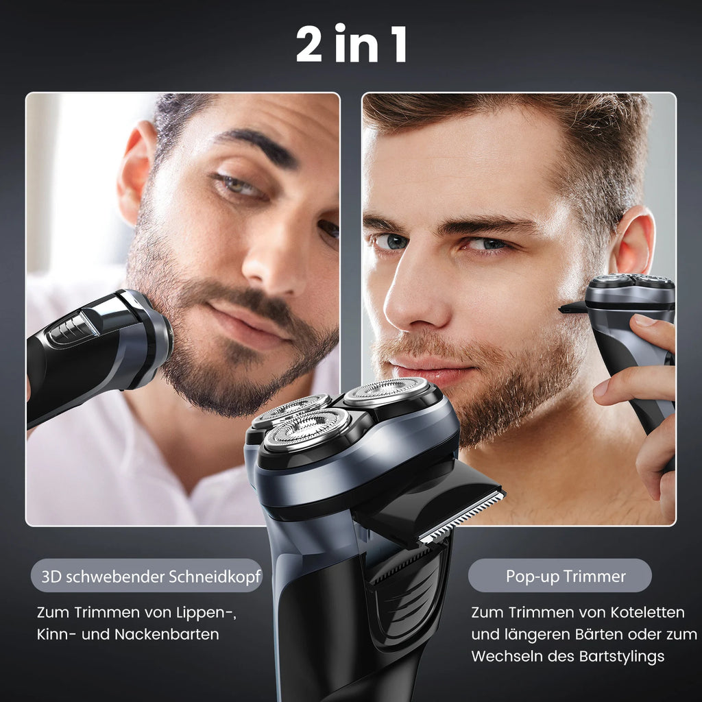 Sejoy 3D Floating Electric Shaver for Men Rechargeable Electric Razor Shaving Machines Mens with Electric Hair Trimmers