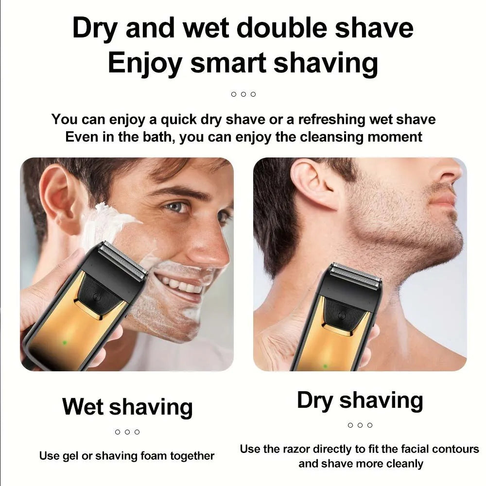 Professional Hair Clipper Set for Men, Rechargeable Cordless Hair Trimmer with LCD Display, 1pc/2-in-1/3-in-1 Grooming Kit with Foil Shaver & T-Blade Trimmer, Barber Haircut Machine with Accessories
