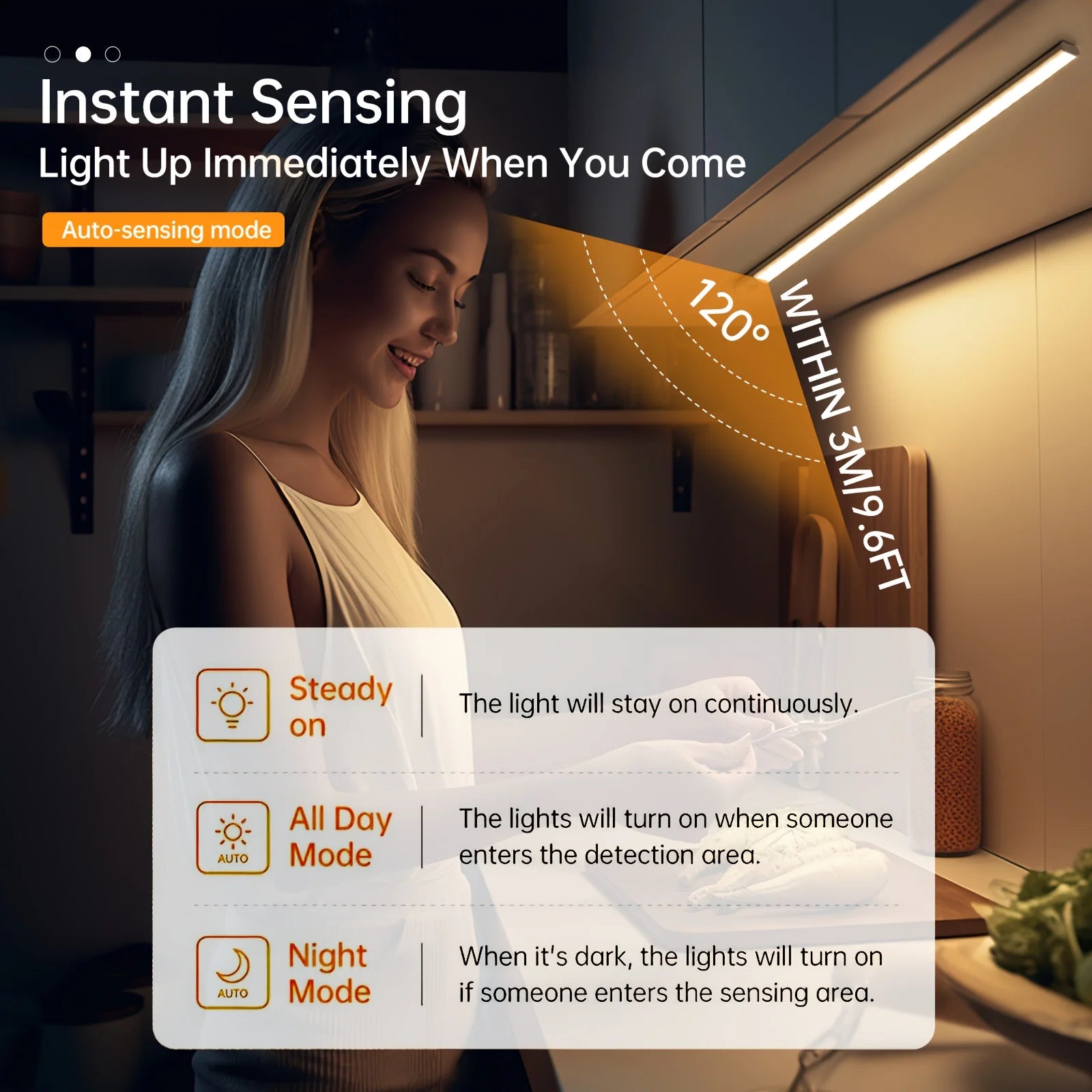 Rechargeable Motion Sensor LED Night Lights (2-Pack)