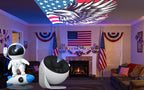 19-in-1 Galaxy Projector Starry Sky Night Light, 360° Rotate Planetarium Lamp with Independence Day Film Discs, LED Star Projector for Bedroom Home Decor, July 4th Patriotic Party Light, Kids Adults Gift, Timed & Adjustable