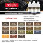 Dark Eyebrow Tattoo Ink for Semi Permanent Makeup Professional Vegan Microblading Pigment Inks Beauty Health PMU Tattoo Supplies