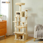 Large Cat Tree and Tower for Indoor Cats With Sisal-Covered Scratching Posts Spacious Hammock Padded Perches and Condos Cat Toys
