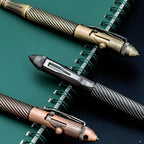 1Pc Brass Pen with Tungsten Steel Nib, Heavy Metal Feel, Retro Design, for Business and Office Use, Rotating and Retractable, Suitable for Students/Organizations, Holiday Gifts, Valentine's Day, Back-To-School Season, School