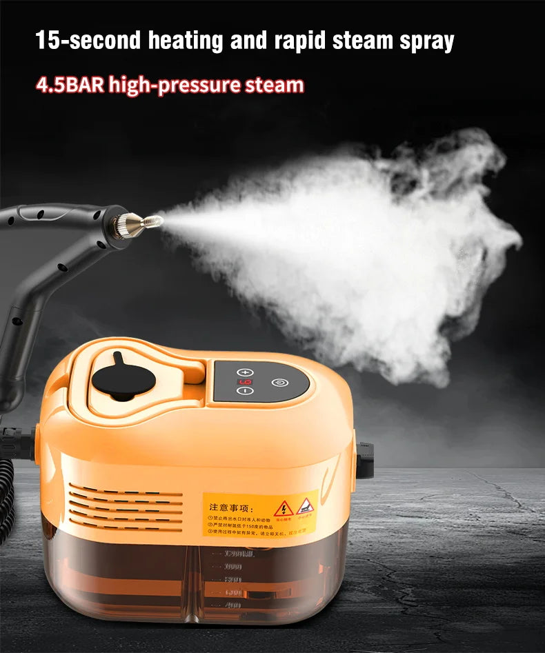 Handheld High Pressure Steam Cleaner High Temperature Household Cleaning Machine For Kitchen Car Sofa Window Tile Mirror