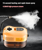 Handheld High Pressure Steam Cleaner High Temperature Household Cleaning Machine For Kitchen Car Sofa Window Tile Mirror