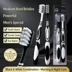2/6/10PCS Hard Bristle Toothbrush Deep Cleaning Adult Dental Care Teeth Whitening Stain Removal Oral Care Toothbrush