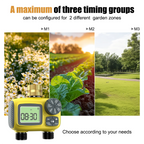 Insoma Dual Outlets Water Timer Home Garden Automatic Watering Irrigation System with Brass Inlet for Outdoor