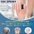 Left Right 2Pcs Toe Splint Straightener Hammer Separator Corrector Crooked Fingers Claw Stabilizer Corrector Pain Relief
