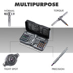 VMAN 40in1 Multifunction Ratchet Screwdriver Set Multi Magnetic Bits Mini Repair Tool Kit  Household Tool For PC & Iphone Etc.