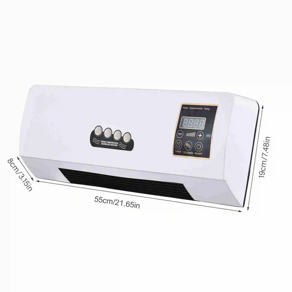 NEW Heater with Fan Heater Fan 2 in 1 Heating Nature Wind Timing Digital Display Wall Mounted Space Heater for Home  Dormitory