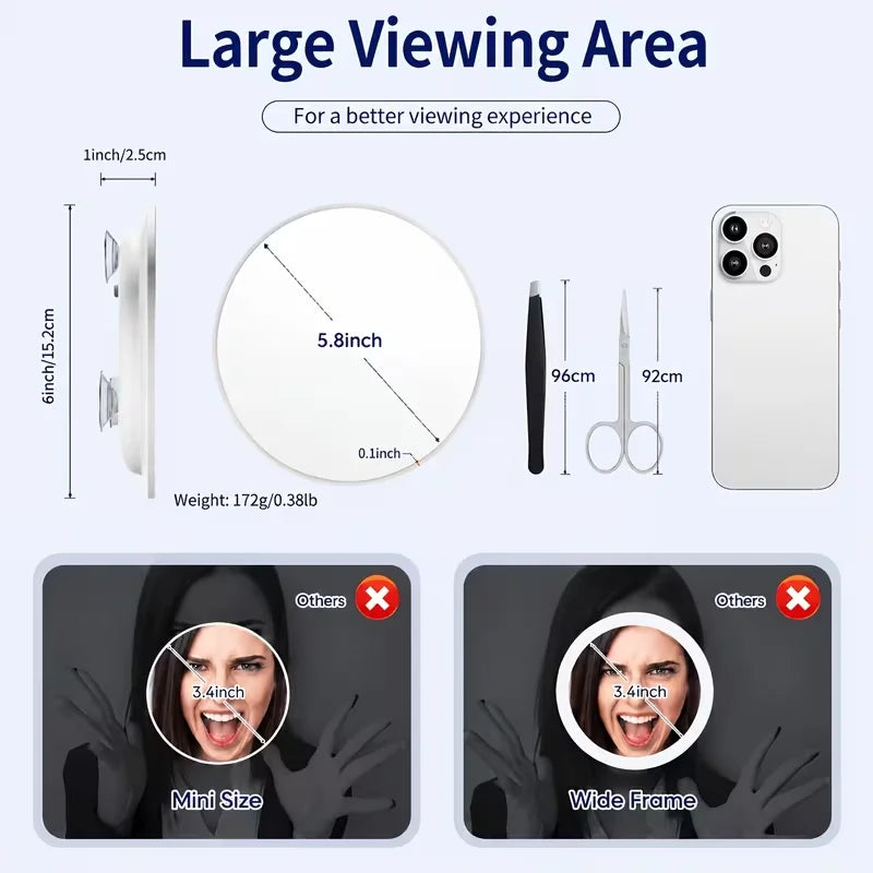 90x Magnifying Mirror Handheld with Stand Single Model Or with Tweezers And Beauty Scissors Set Suction Cup for Close-Up Viewing