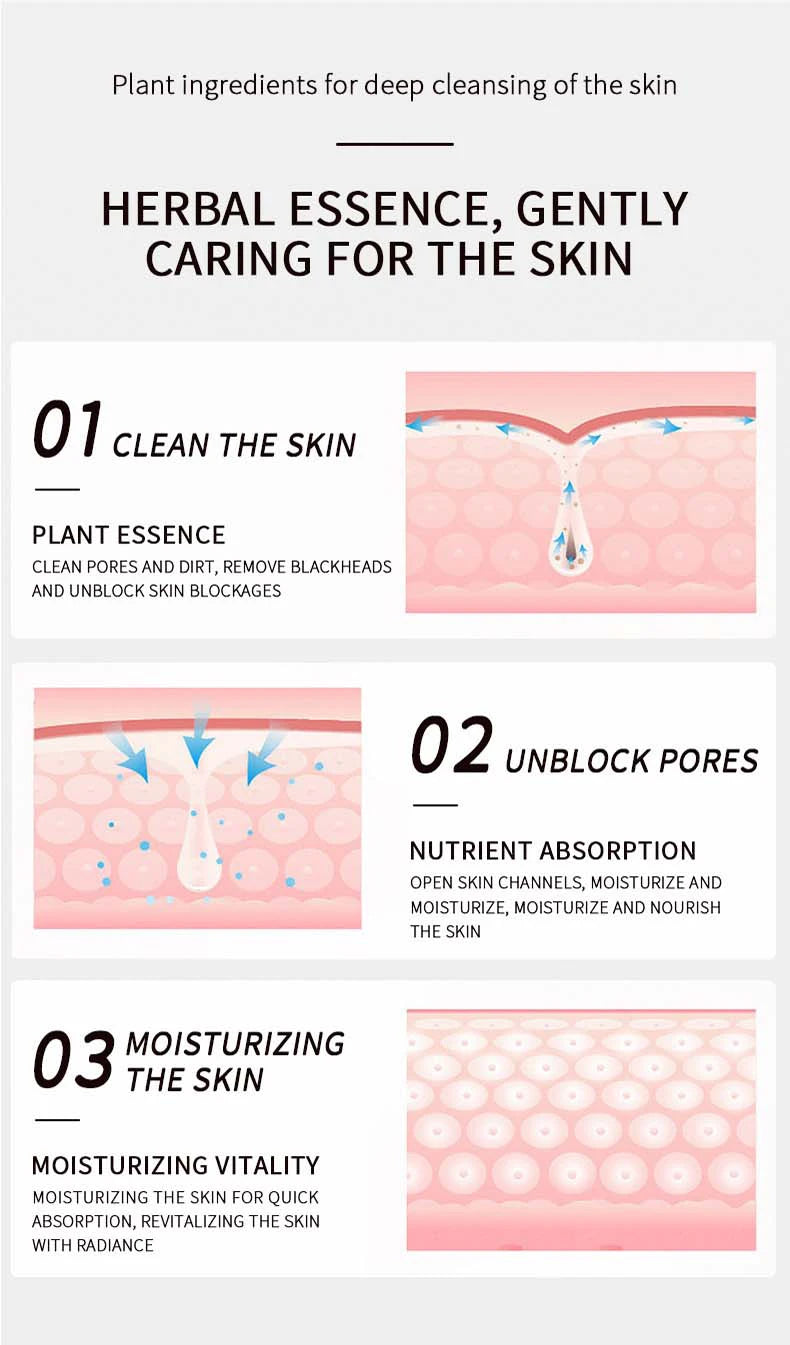 Lightweight and non-greasy, deep cleansing pores to remove acne and blackheads, milky mud mask with free non-woven fabric inside