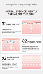 Lightweight and non-greasy, deep cleansing pores to remove acne and blackheads, milky mud mask with free non-woven fabric inside