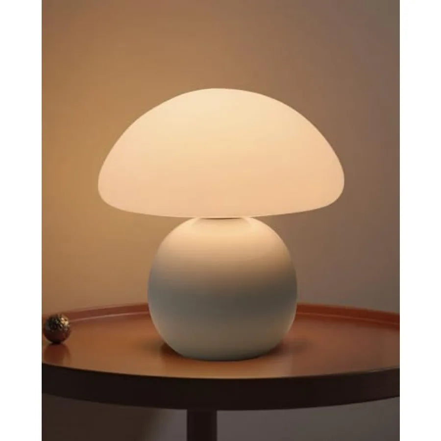 Mushroom Lamp Table Lamp for Bedroom, Desk Bedside Small Lamps for Living Room Night Stands, Mushroom Decor Cute Mini Modern Mi