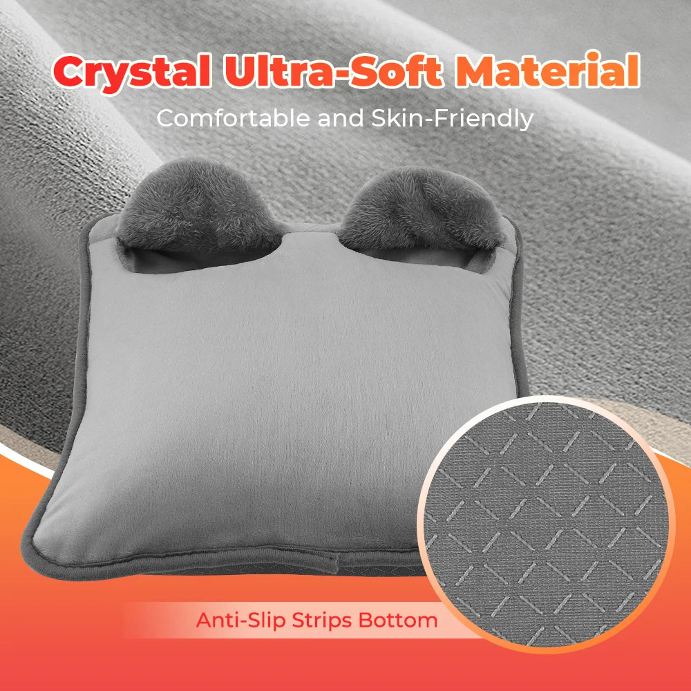 Electric Heating Foot Pad Washable Feet Warmer Household Soft Plush Thermal Heating Blanket Foot Warming Mat Home Office Bedroom