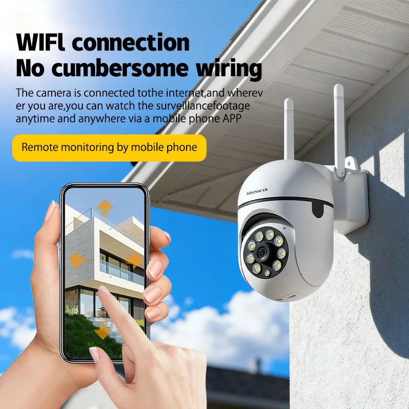 SZSINOCAM 3MP Wifi IP Wireless Security Surveillance PTZ Camera 4X Zoom Cameras Tracking Two-way Audio HD Night Color Camera