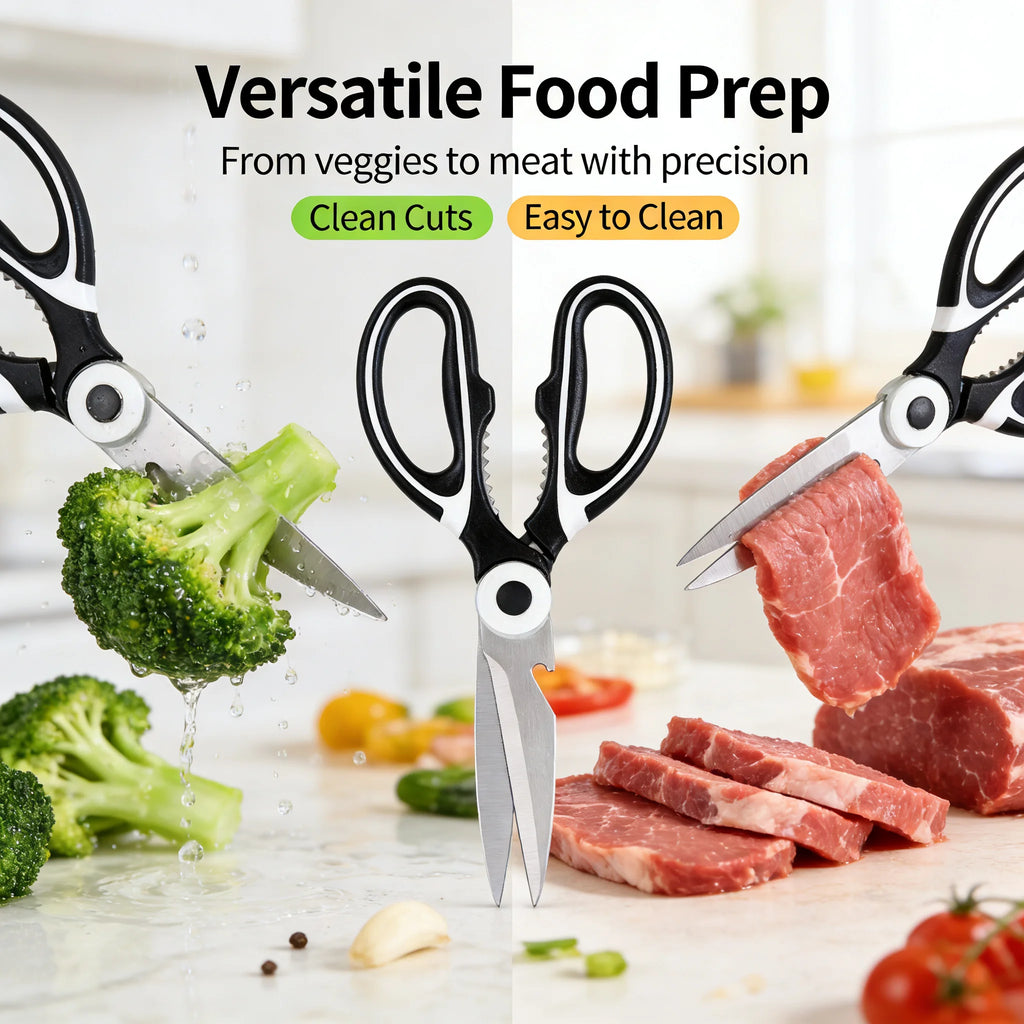 All In One Multipurpose Kitchen Scissors Heavy Duty Sharp Ergonomic Shears for Cooking Craft Office Home Daily Use