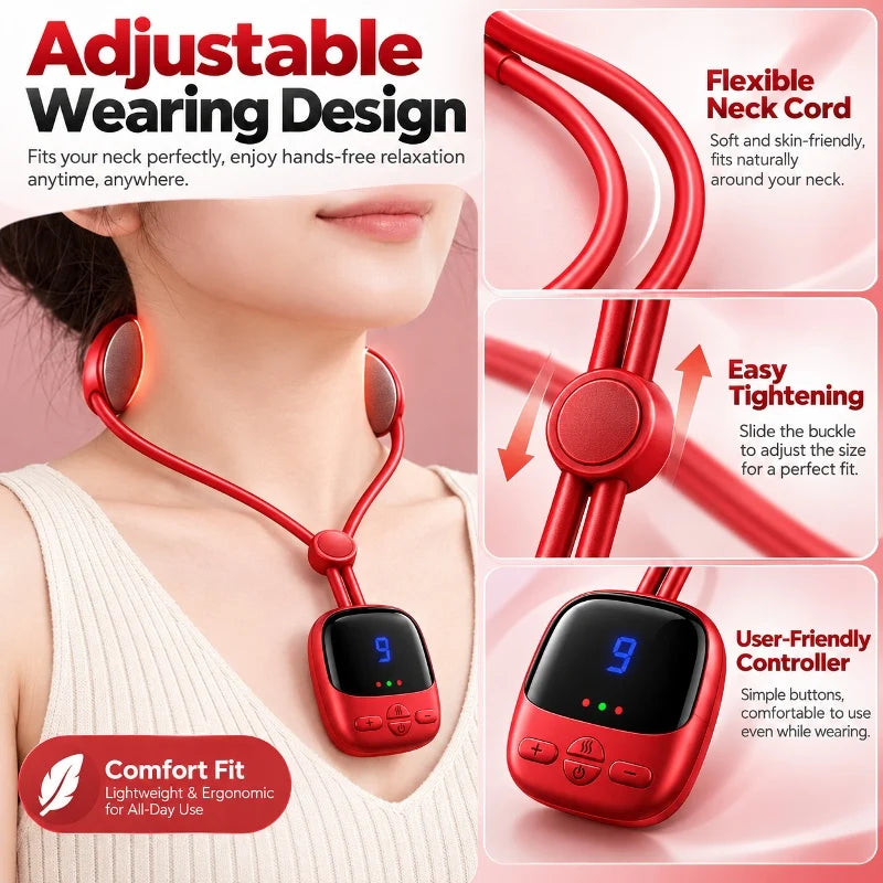 Smart Hanging Neck Shoulder Cervical Spine Massager Hot Compress Neck Artifact Dredging Spine Neck Protector