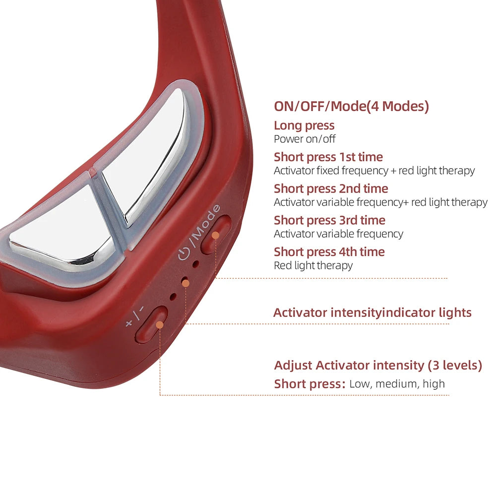 Red Eye Massager Under-Eye Glasses Massager Relieves Eye Fatigue Eyes Massage Glasses Eye Fatigue Relief Massager