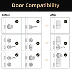 Viladepot Smart Lock Fingerprint Door Lock App Control Passcode Unlock Electronic Touchscreen Keypad Smart Door Handel