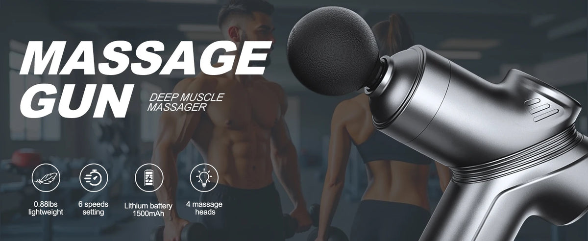 New Percussion Massage Gun 6-Speed Adjustable, Multifunctional Handheld Deep Tissue Massager for Home, Gym, and Fitness Recovery.