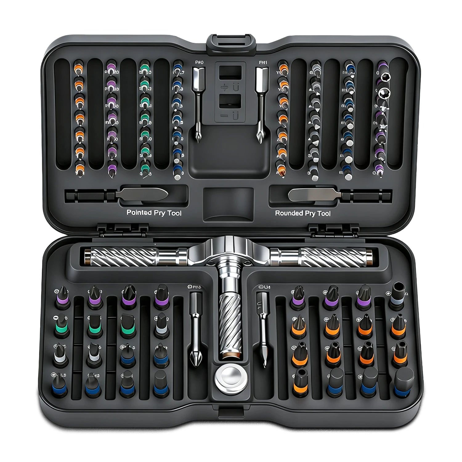 VMAN 100in1 Multifunction Ratchet Screwdriver Set Multi Magnetic Bits Mini Repair Tool Kit Household Tool For PC & Desk Etc.
