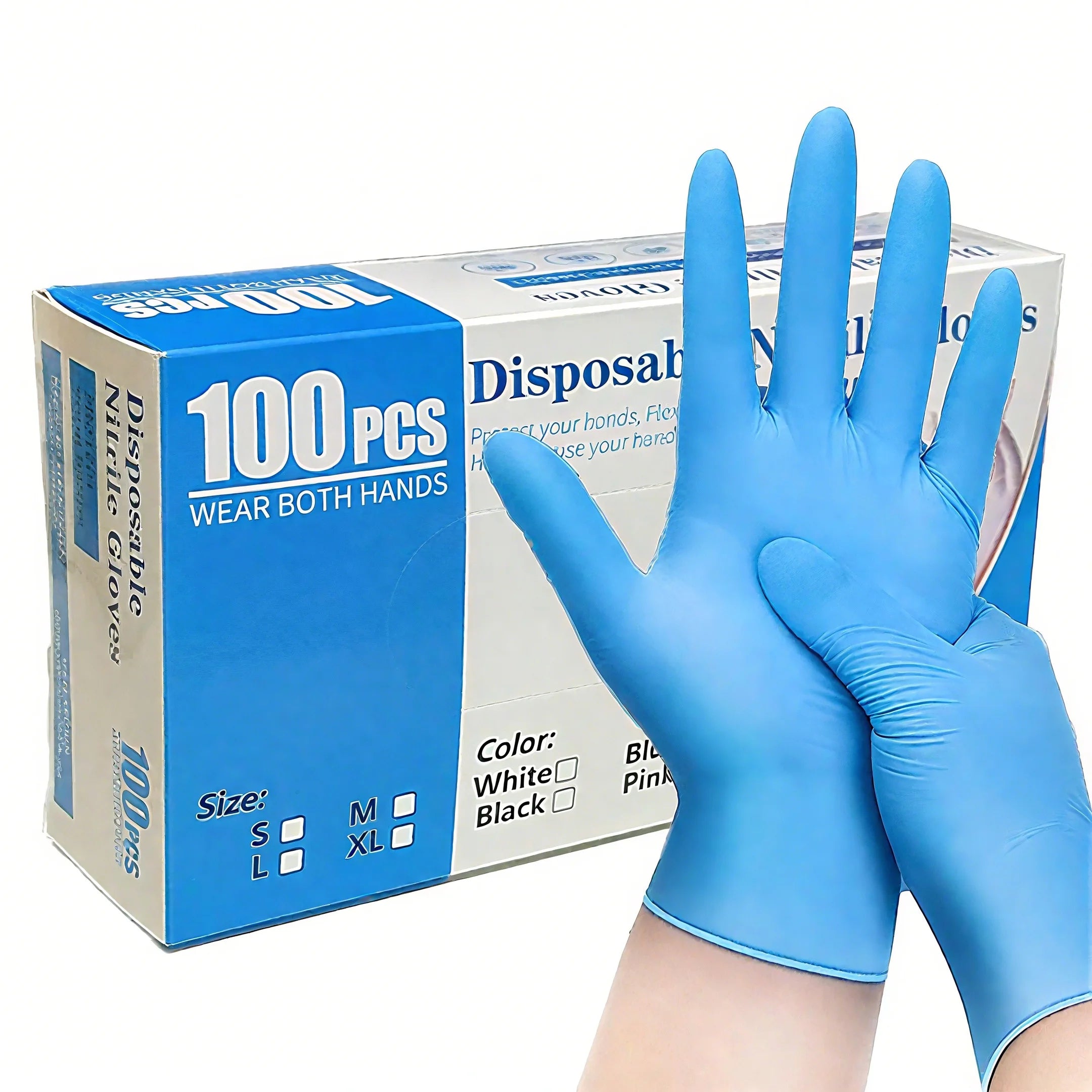 Heavy Duty White Nitrile Gloves, Anti-Slip & Cut Resistant, Perfect for Kitchen, Gardening, Car Wash, Industrial Cleaning