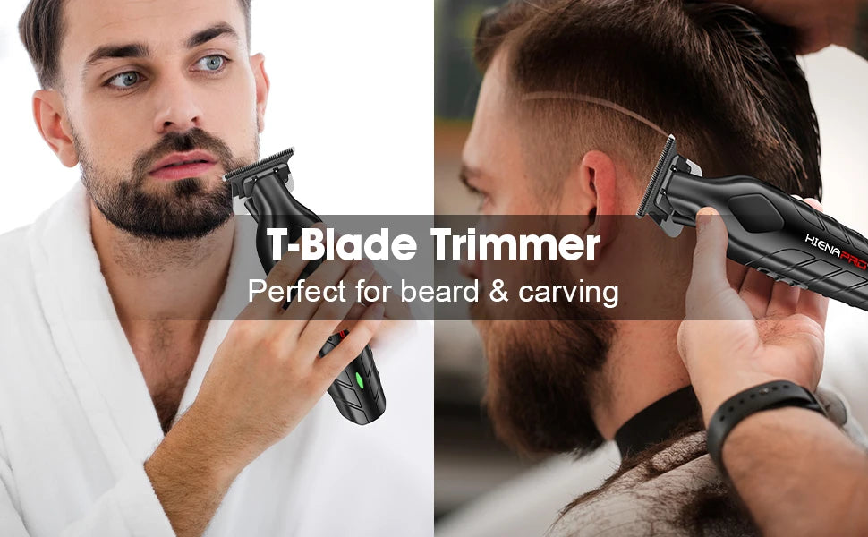 HIENA PRO Professional Hair Clipper Set Cordless Barber Kit and Hair Cutting Set Electric Foil Shavers and Beard Trimmers set