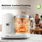 4-in-1 Auto-Clean, BPA-Free, for 4-12 Months Baby Food Maker Steamer Blender