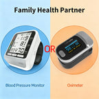 Tensiometer Or Finger Oximeter Medical Digital Blood Pressure Monitor Heart Rate Pulse Meter Household Automatic Tonometer