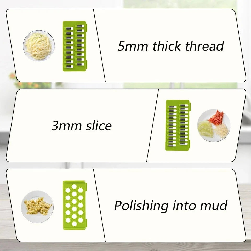 16-In-1 Vegetable Fruit Kitchen Chopper Cutter Food Onion Veggie Dicer Slicer