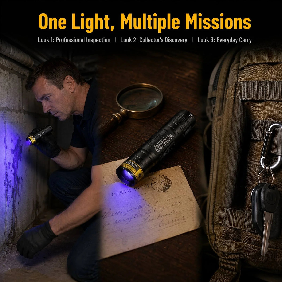 Mini 365nm/395nm UV Flashlight Usb Rechargeable UV Glue Curing Torch Cat Dog Pets Urine Tinea Money Ore Scorpion Detection Light