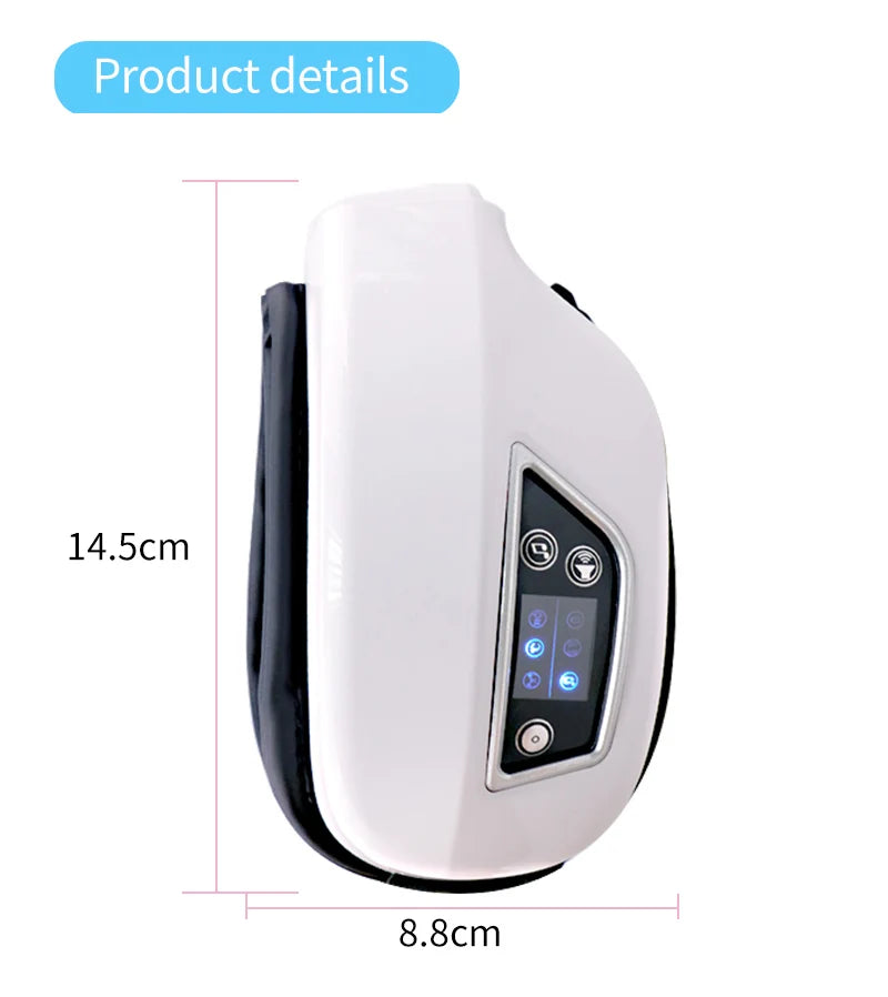 Smart Double Airbag Eye Massager Foldable Vibrating Kneading Relax Eye Muscle Relieve Eye Dry Fatigue Portable Eye Care Home Use