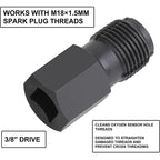 5pcs Oxygen Sensor Wrench Kit for Automotive O2 Socket Removal Install Offset Vacuum Sensor Socket Thread Chaser Tool