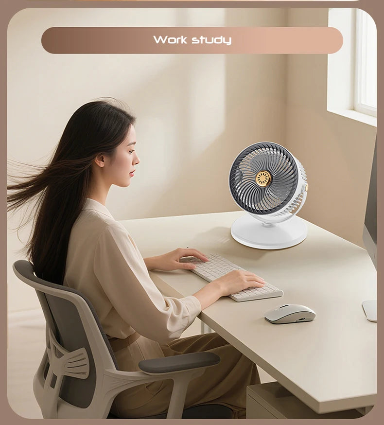 Wireless Fan Height Adjustable Outdoor Travel Camping Long Endurance USB Charging Portable Student Dormitory High Wind Power