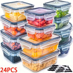 48PCS BPA-Free Food Storage Set – 24 Airtight Containers with Lids & Labels for Kitchen, Pantry & Travel - Nexvibe
