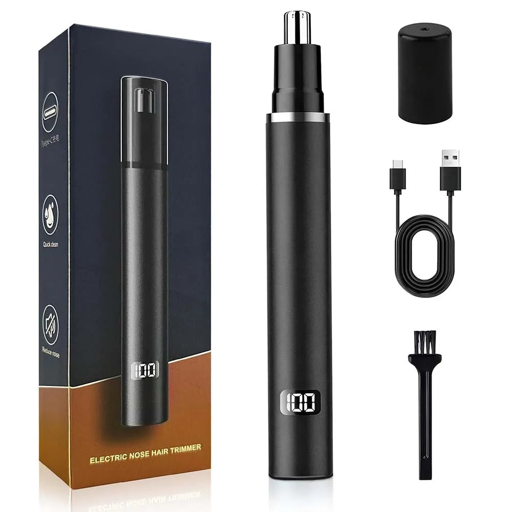 Rechargeable Nose & Ear Hair Trimmer for Women & Men Nose Hair Shaver for nasal clearance - portable grooming tool Easy Clean Cordless Trimmer