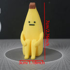 Anxious Banana 3D Printed Figurines – Durable Pla Decor for Home, Office & Car, Giftable