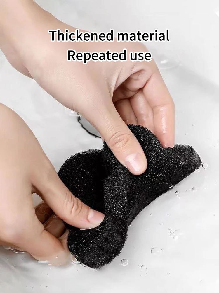 2 /4 Sets Of Household Pet Hair Remover, Machine Washed Bear Sticky Sponge, Reusable, Suitable For Washing Machine, Dryer, Black