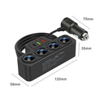 Flash sale 3.0 Dual USB Socket 120W Car Cigarette Lighter Splitter 12V 24V Fast Charger Plug Phone Power Adapter for Car DVR Dashcam