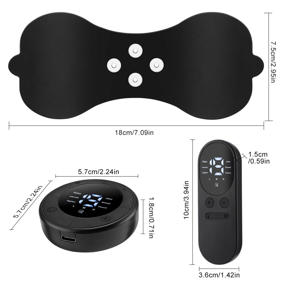 Electric Neck Massager EMS Muscle Massage Stimulator Low Frequency Instrument Back Cervical Calf Patches Pain Joints Mini Device