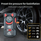 5-in-1 Jump Starter with Air Pump 3000A Peak Starter Box 150PSI Battery Pack with Digital Tire Inflator Car Battery Jump Starter