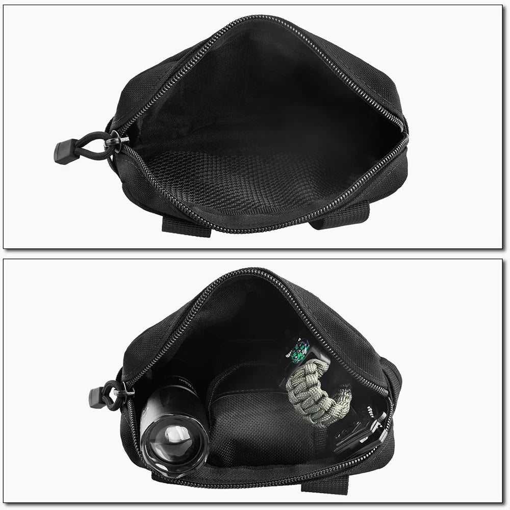 EDC Molle Tactical Pouch Waist Pack Compact Utility Pouches Waist Belt Bag Medical Bags Phone Case Outdoor Hunting Accessories